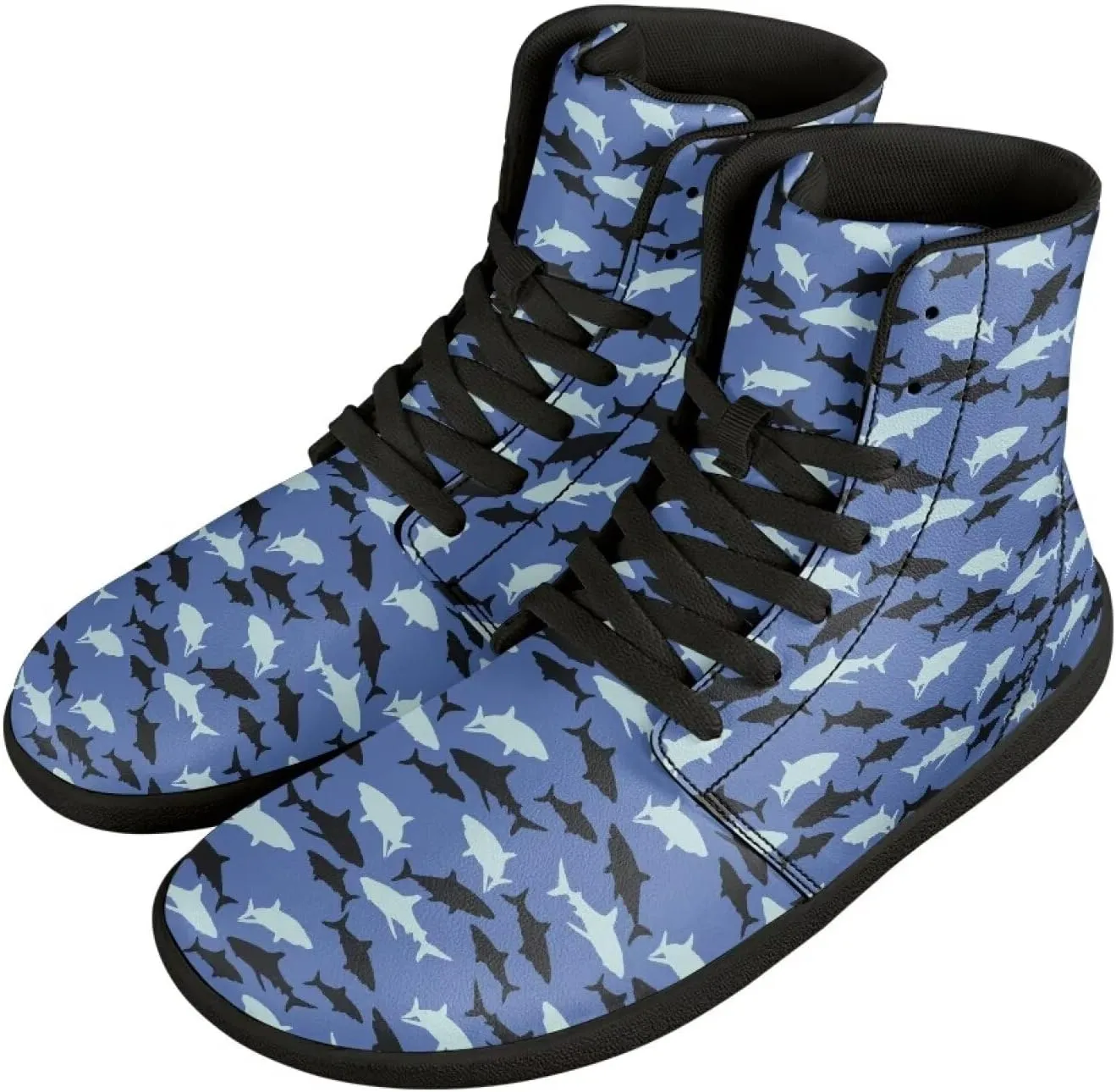 High Top Sneakers Women's Minimalist Trail Running Barefoot Shoes Wide Toe Box Zero Drop Size 36-48