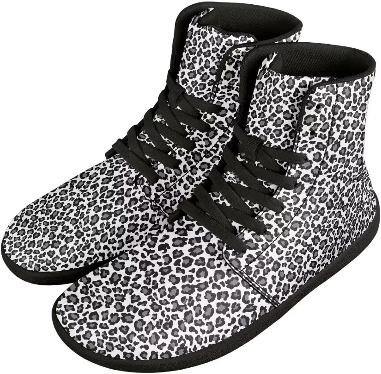 High Top Sneakers Women's Minimalist Trail Running Barefoot Shoes Wide Toe Box Zero Drop Size 36-48