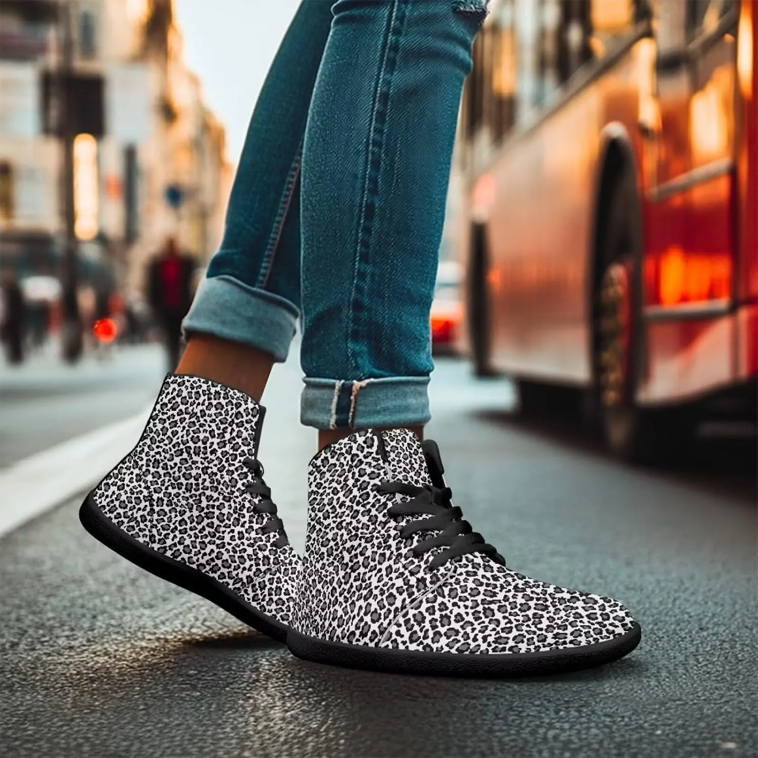 High Top Sneakers Women's Minimalist Trail Running Barefoot Shoes Wide Toe Box Zero Drop Size 36-48