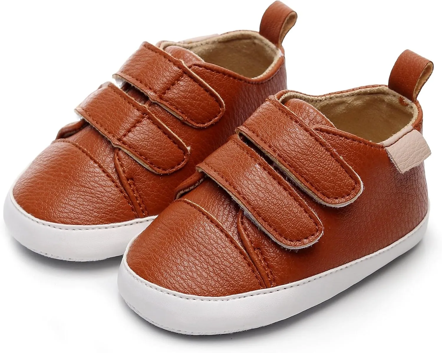 HONGTEYA Baby Boys Girls Shoes Infant Sneakers Baby Moccasins Pu Leather Soft Sole Anti-Slip Flats Toddlers First Walkers Newborn Crib Shoes Tennis Sports Shoes Outdoor Indoor