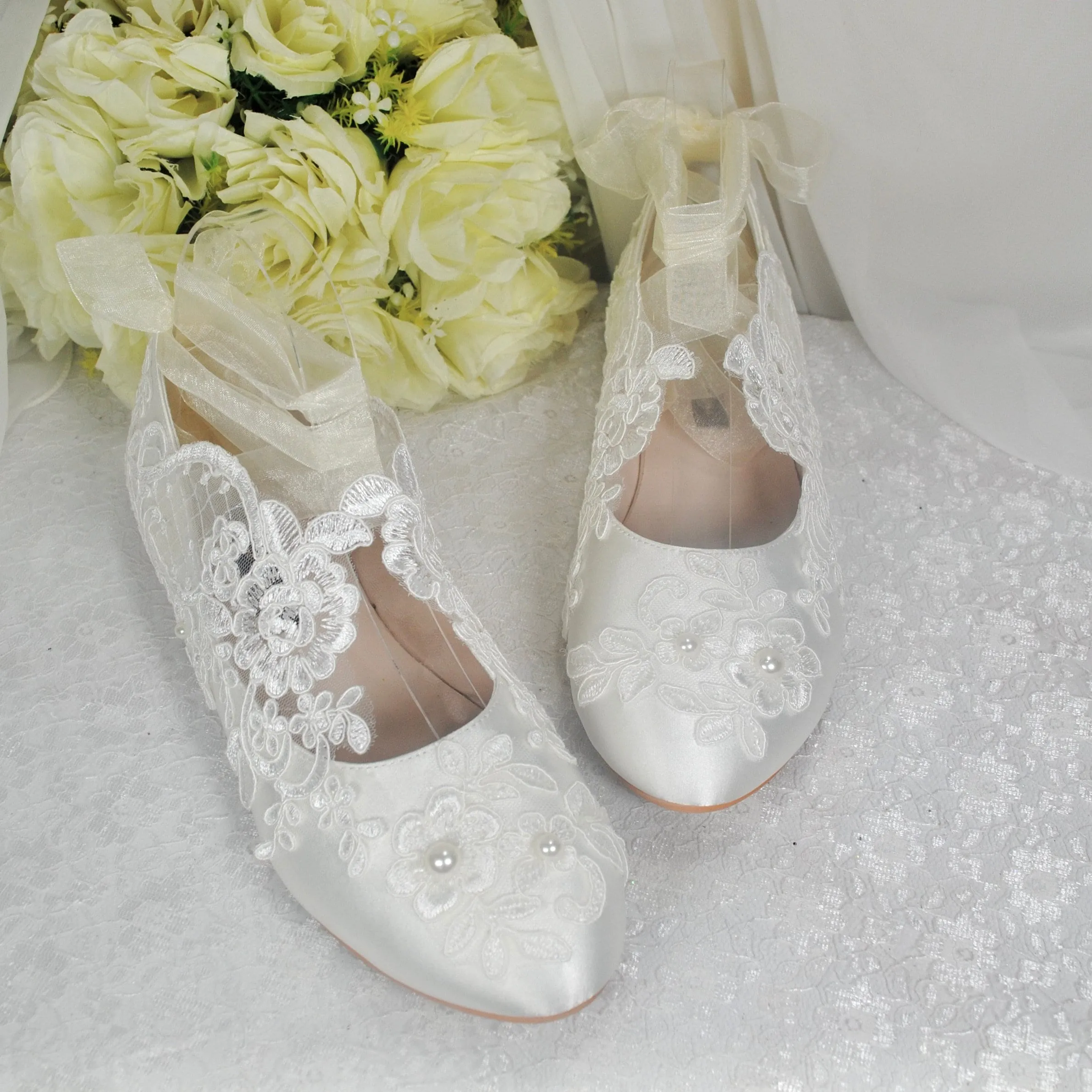 Lace Bridal Flats