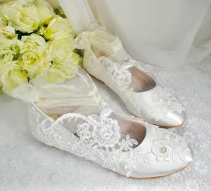 Lace Bridal Flats