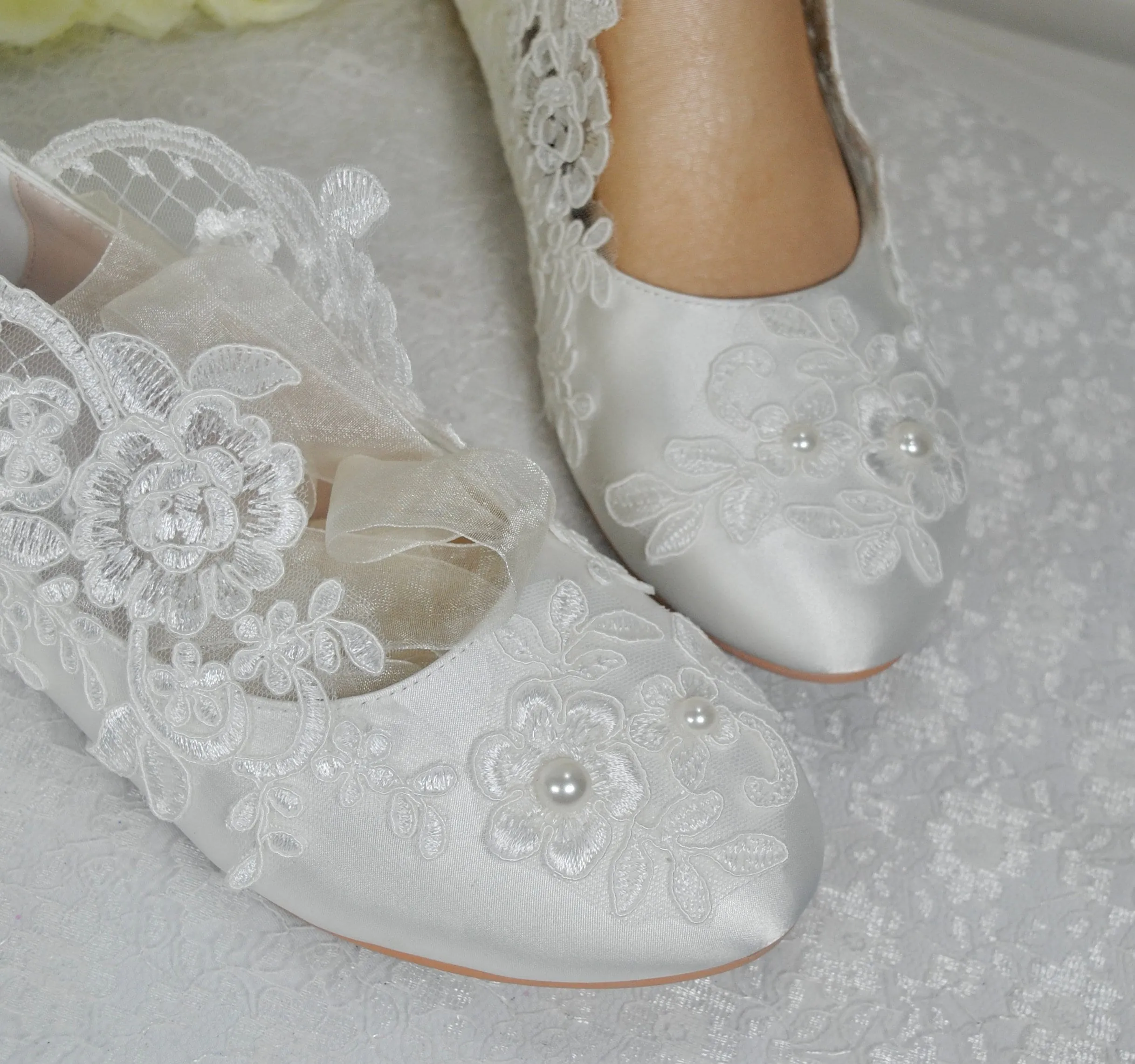 Lace Bridal Flats
