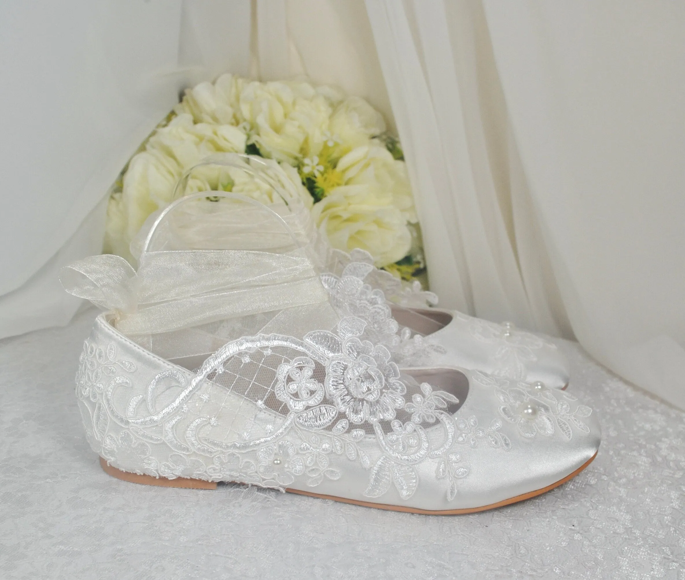 Lace Bridal Flats