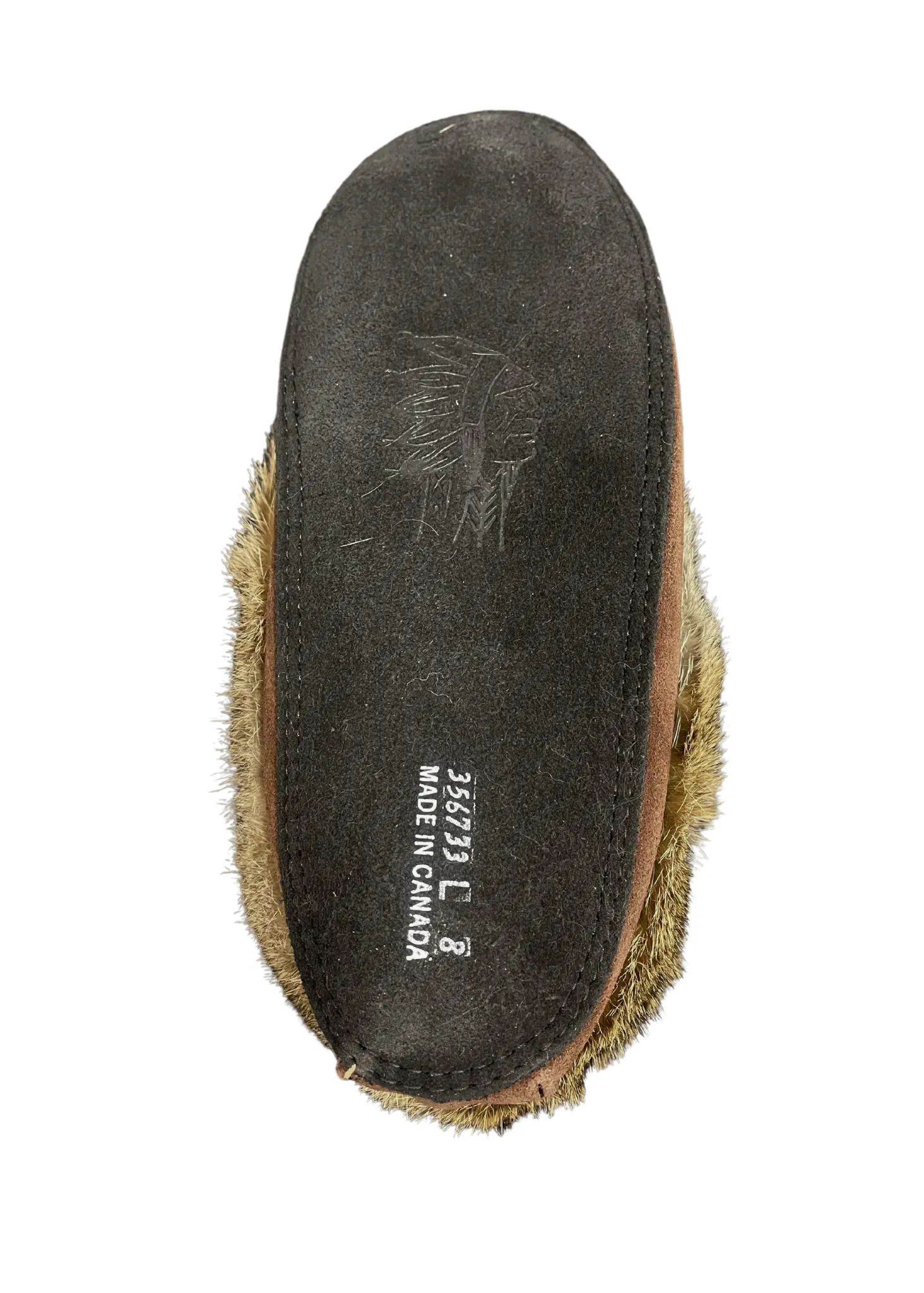 Ladies Moccasins - Chocolate with Black Trim