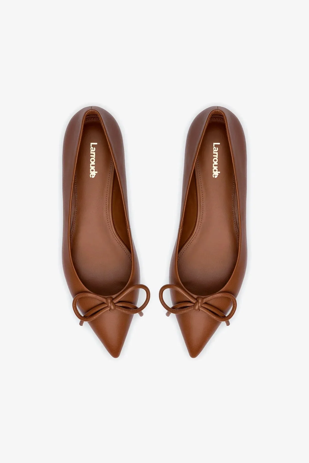 Lee Flat In Caramel Leather