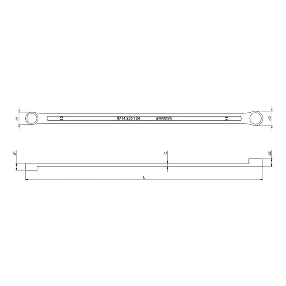 POWERDRIV® (12-Point) Double Box End Wrench (Extra Long) 17mm x 19mm