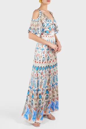 Quartz Printed Long Dress