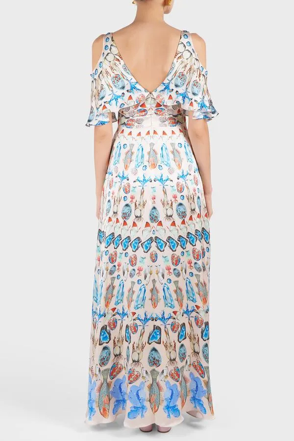 Quartz Printed Long Dress