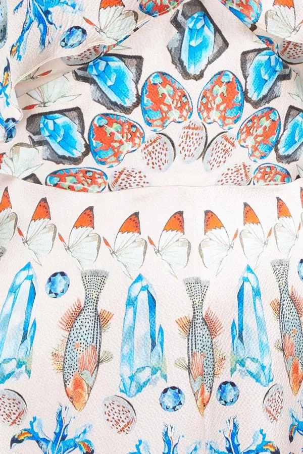 Quartz Printed Long Dress