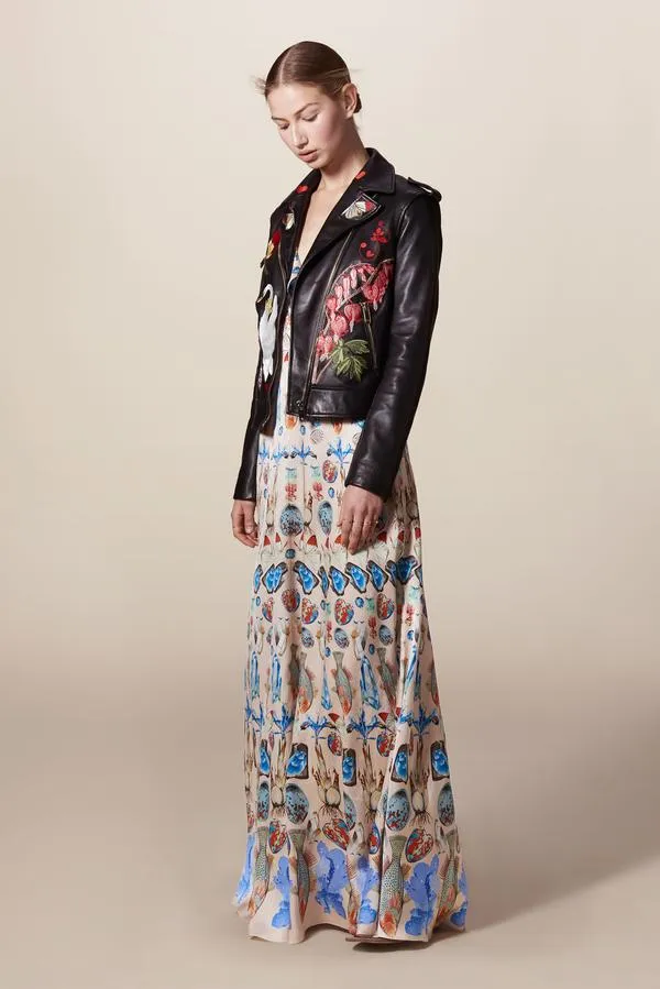 Quartz Printed Long Dress