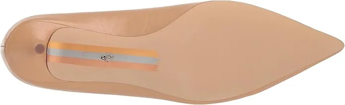 Sam Edelman Franci Luxe Tan Pointed Toe Slip On Kitten Heeled Classic Pumps