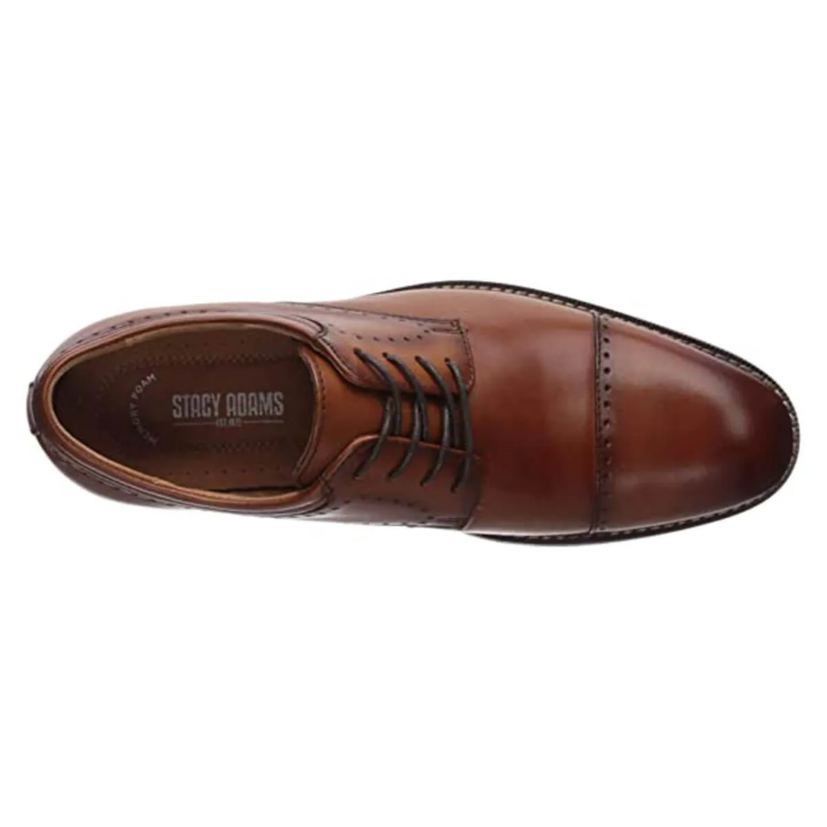 Stacy Adams Men's Oxford Shoe - Flemming Cap Toe Cognac | 25304-221