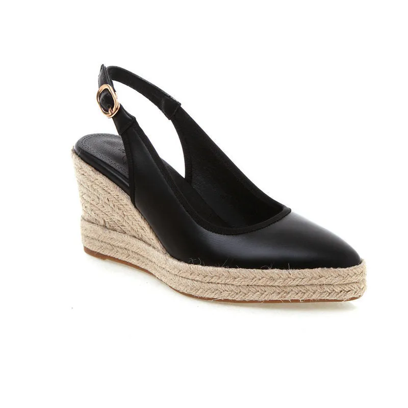 Women's pointed closed toe espadrille wedge sandals Women's slingback espadrilles