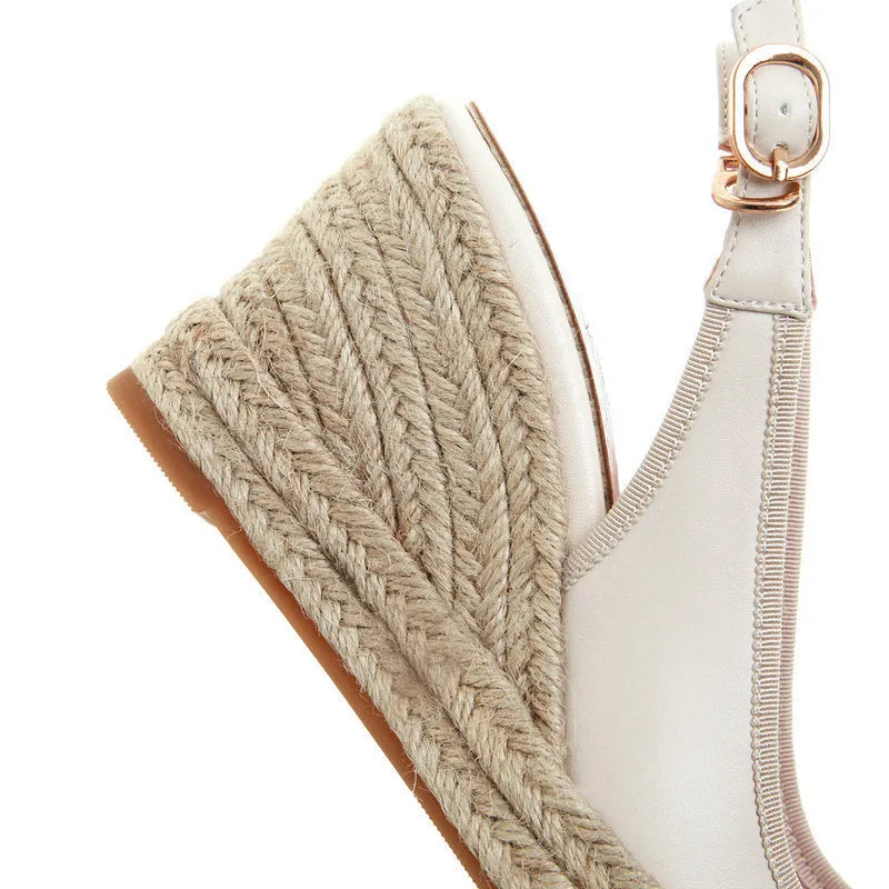 Women's pointed closed toe espadrille wedge sandals Women's slingback espadrilles