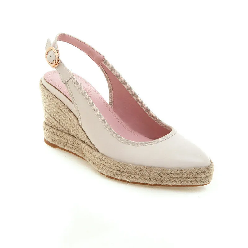 Women's pointed closed toe espadrille wedge sandals Women's slingback espadrilles